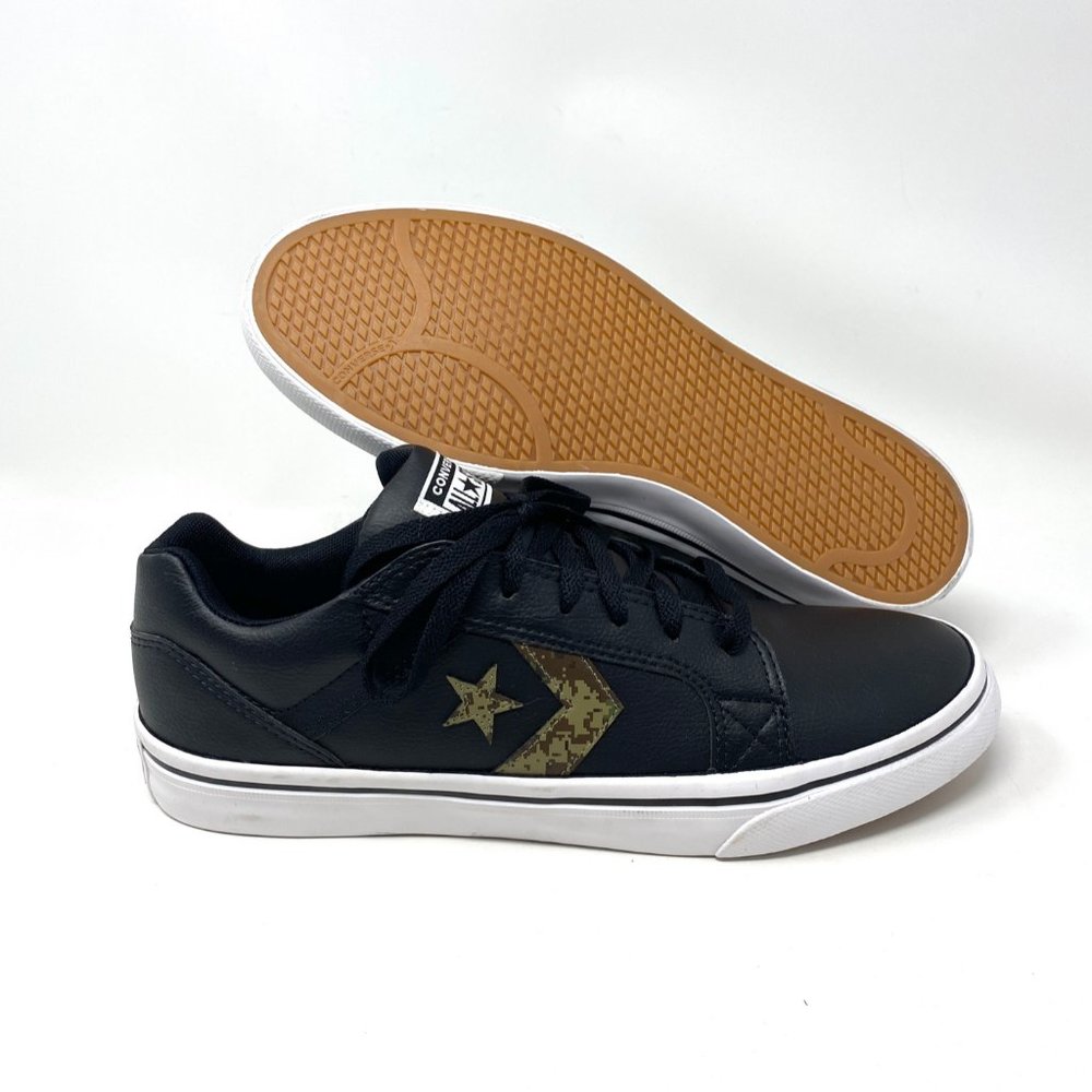 Converse Men's Size 11 170124F El Distrito 2.0 Faux Leather Black Camo Sneakers - Picture 5 of 10